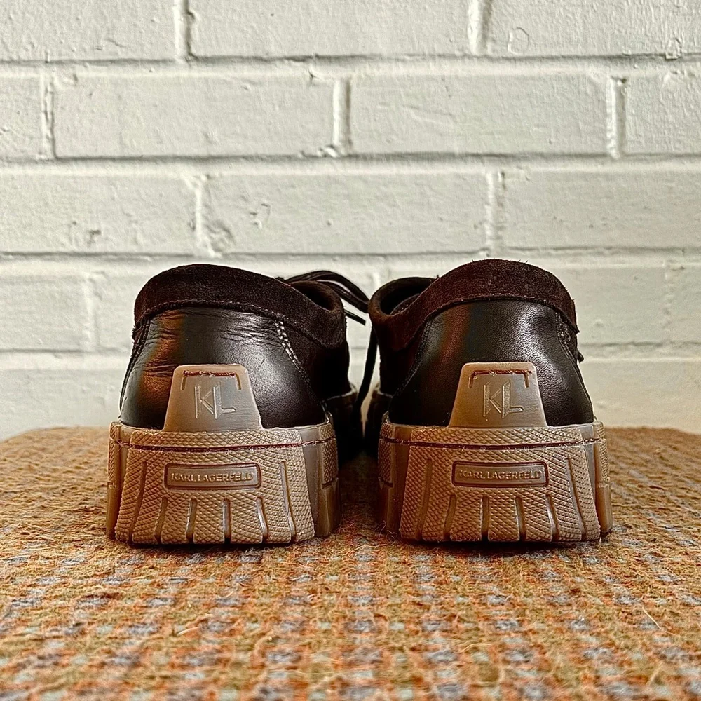 KARL LAGERFELD PARIS 
Brown Suede Wallaby Chukka Boots, Men’s 10.5 EUC - Picture 6 of 13